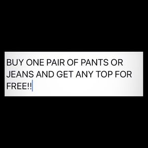 Bundle one pair of jeans/pants & Top